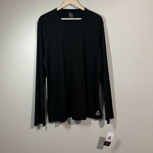NWT Reebok Men’s Black Long Sleeve Performance Shirt XL — Athletic Training Top